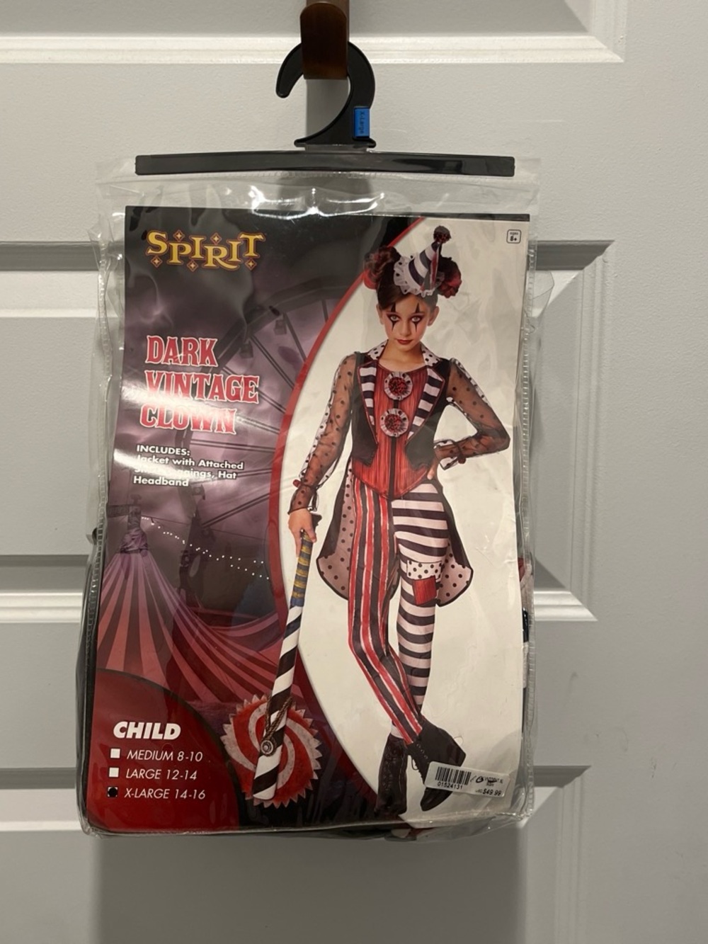 Spirit Halloween Dark Vintage Clown Kids Costume - Red, Black & White